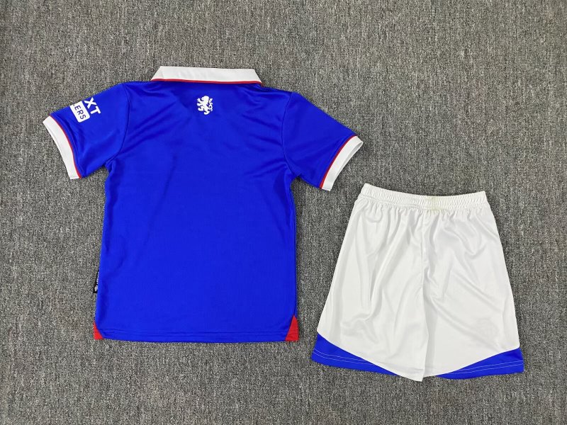 kids Glasgow Rangers home Soccer Jersey 2025-2026 + free socks