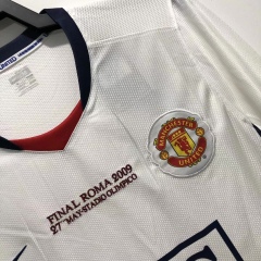 2008-2009 away long sleeve Retro Manchester United Soccer Jerseys Champions League