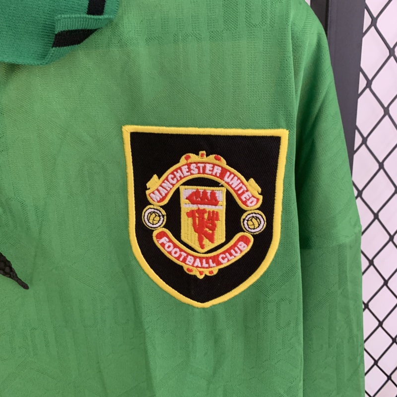 1992-1994 away long sleeve Retro Manchester United Soccer Jerseys