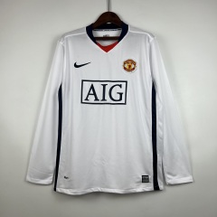 2008-2009 away long sleeve Retro Manchester United Soccer Jerseys