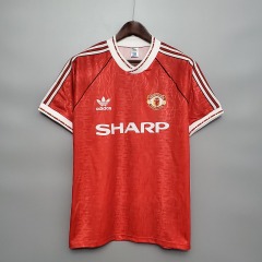 1990-1992 home Retro Manchester United Soccer Jerseys
