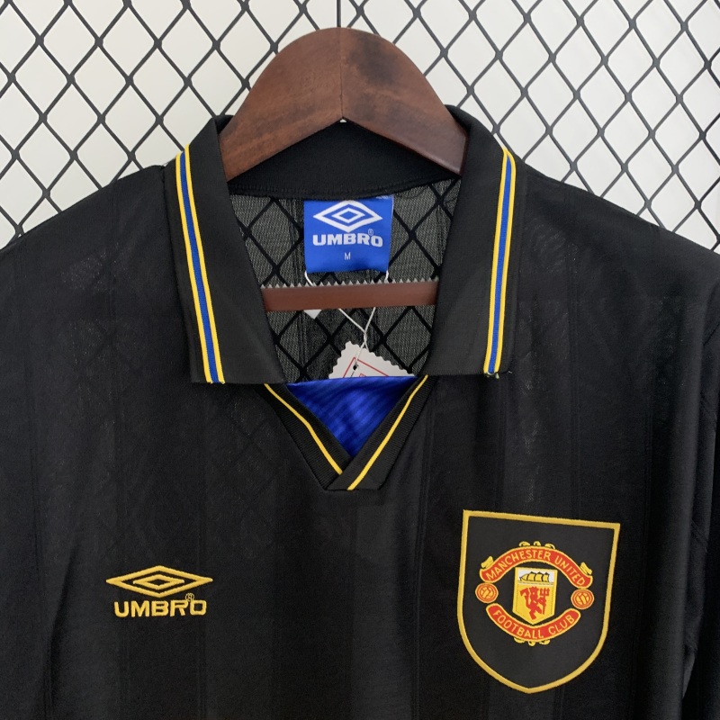 1993-1995 away long sleeve Retro Manchester United Soccer Jerseys