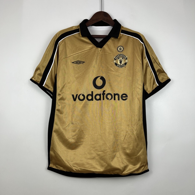 01/02 100th Anniversary Edition Retro Manchester United Soccer Jerseys