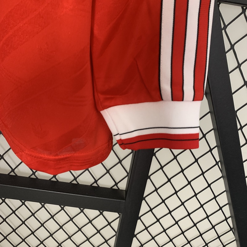 1986-1988 home long sleeve Retro Manchester United Soccer Jerseys