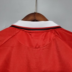 1999-2000 home long sleeve Retro Manchester United Soccer Jerseys