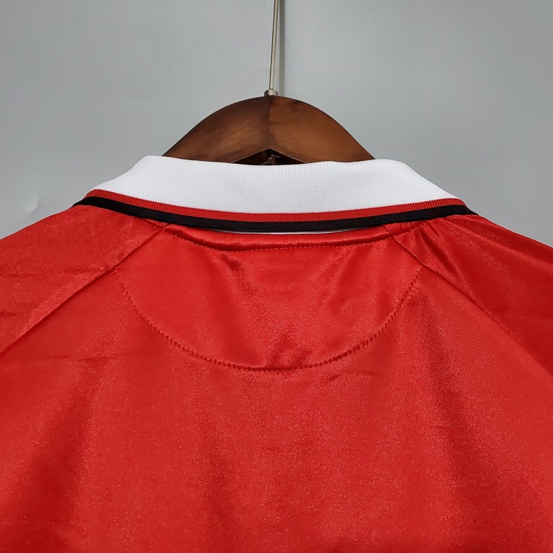 1999-2000 home long sleeve Retro Manchester United Soccer Jerseys