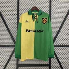1992-1994 away long sleeve Retro Manchester United Soccer Jerseys