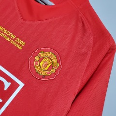 2007-2008 home Retro Manchester United Soccer Jerseys