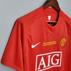 2007-2008 home Retro Manchester United Soccer Jerseys