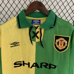 1992-1994 away long sleeve Retro Manchester United Soccer Jerseys