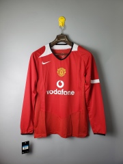 2005 home long sleeve Retro Manchester United Soccer Jerseys