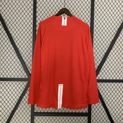 2007-2008 home long sleeve Retro Manchester United Soccer Jerseys