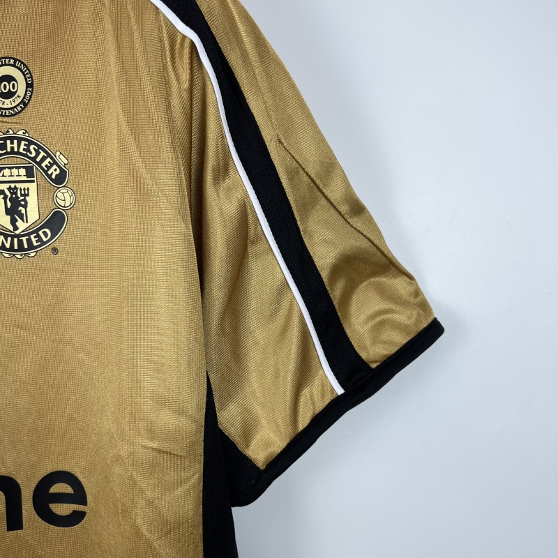 01/02 100th Anniversary Edition Retro Manchester United Soccer Jerseys