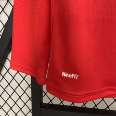 2007-2008 home long sleeve Retro Manchester United Soccer Jerseys