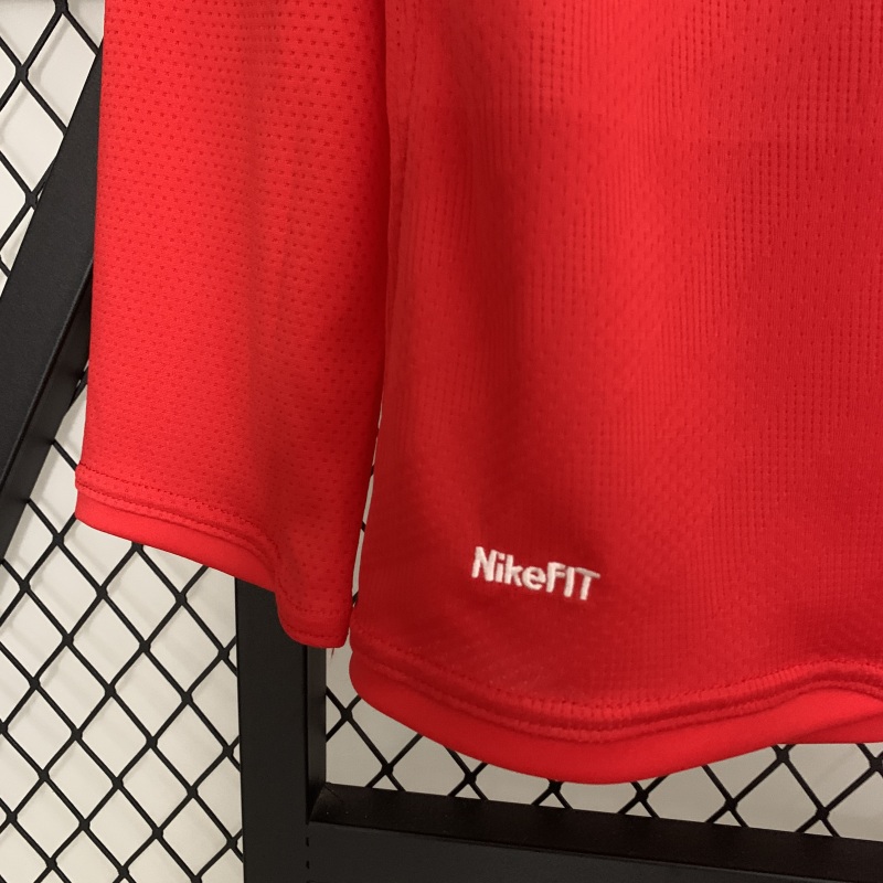 2007-2008 home long sleeve Retro Manchester United Soccer Jerseys