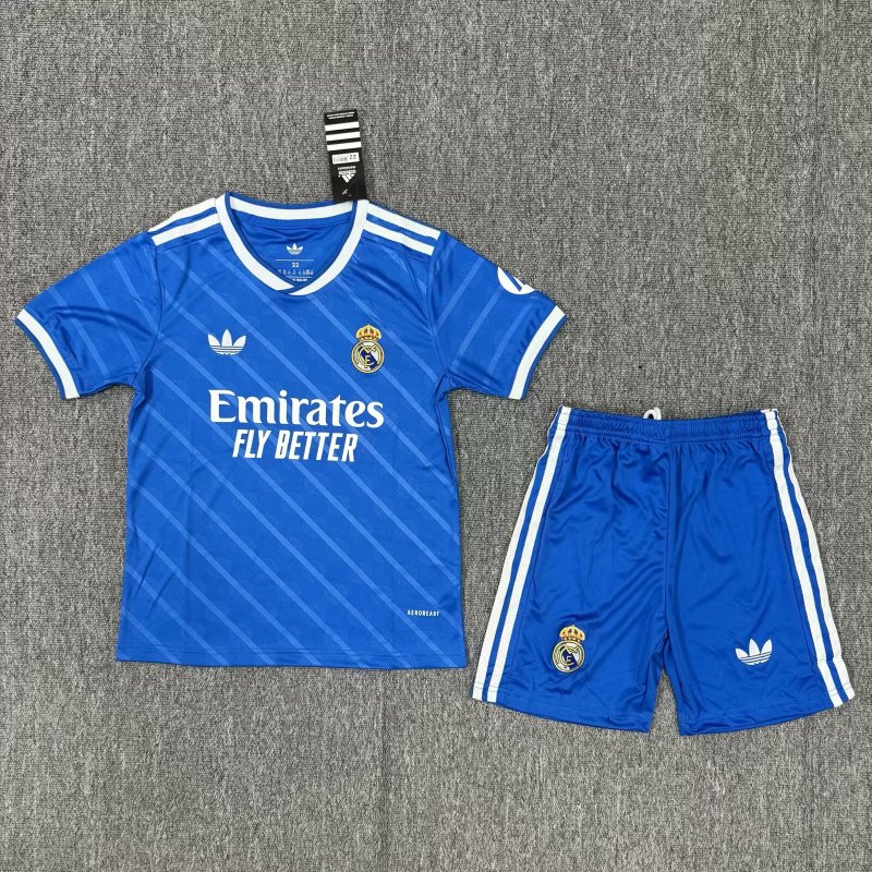2025 2026 Real Madrid away jerseys kids + free socks