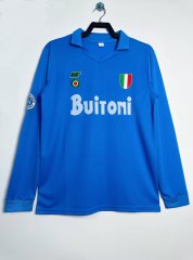 1987-1988 Long sleeve home Retro Napoli Soccer Jerseys