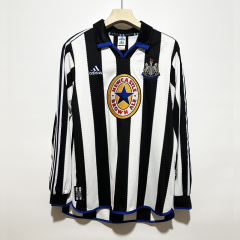 1999-2000 home Long sleeve Retro Newcastle United Soccer Jerseys