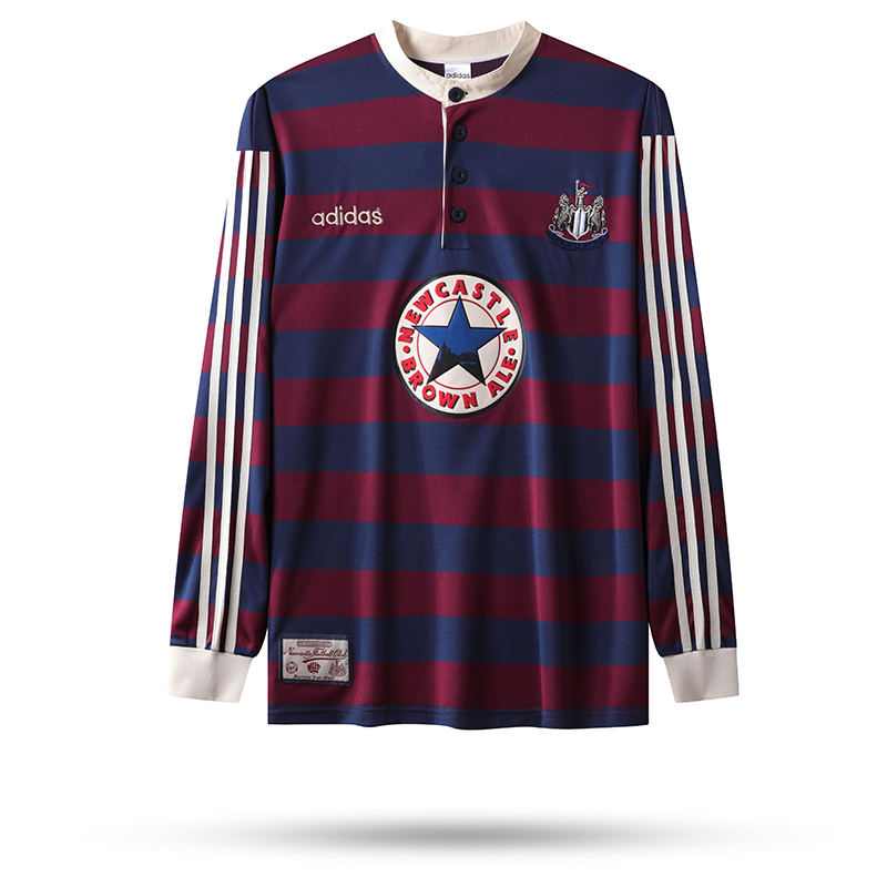 1995-1996 away Long sleeve Retro Newcastle United Soccer Jerseys