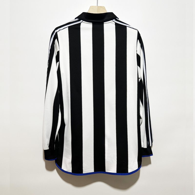 1999-2000 home Long sleeve Retro Newcastle United Soccer Jerseys