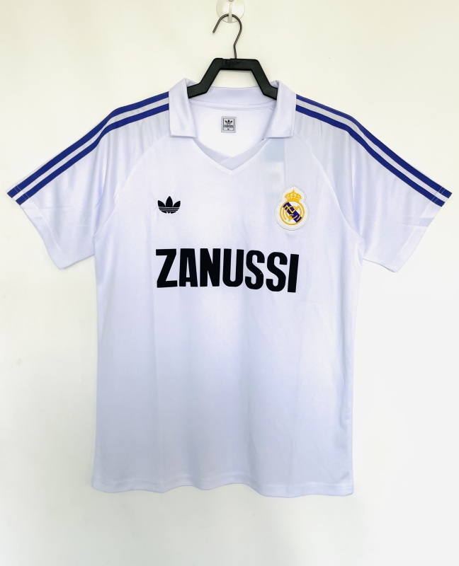 1984-1985 home Retro Real Madrid Soccer Jerseys