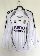 2006-2007 home Long sleeve Retro Real Madrid Soccer Jerseys