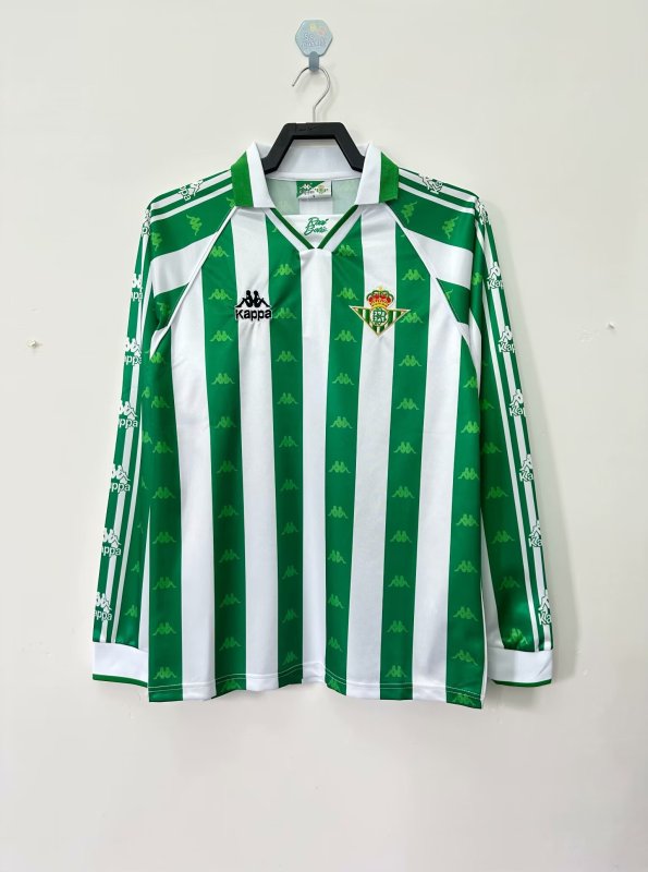 1995-1997 home Long sleeve Retro Real Betis Soccer Jerseys
