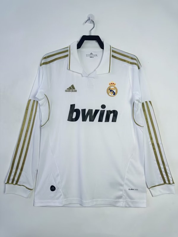 2011-2012 home Long sleeve Retro Real Madrid Soccer Jerseys