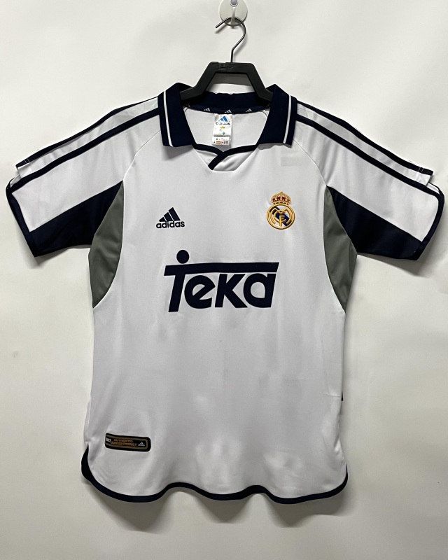 2000-2001 home Retro Real Madrid Soccer Jerseys