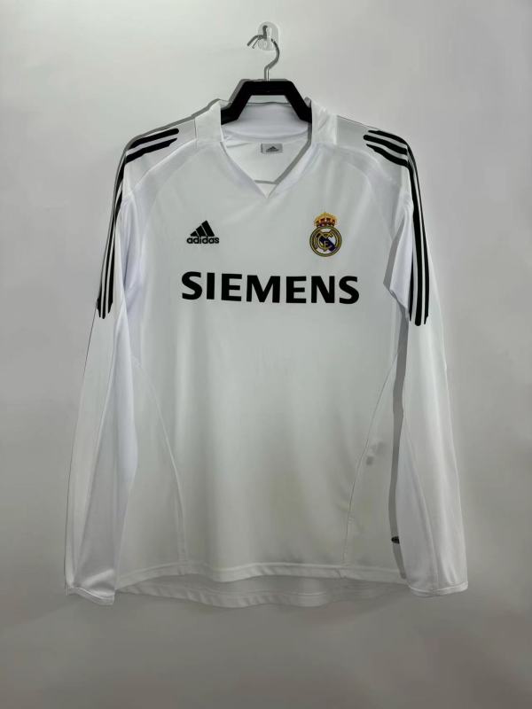 2005-2006 home Long sleeve Retro Real Madrid Soccer Jerseys