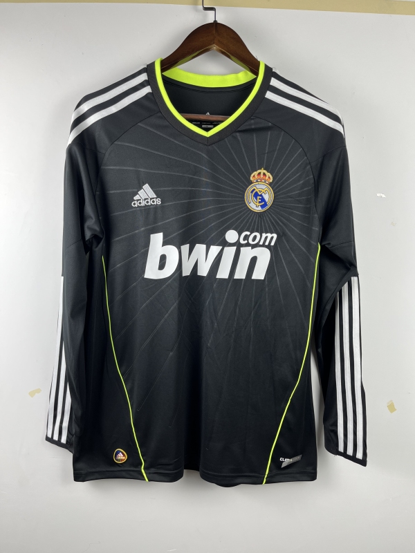 2010-2011 away Long sleeve Retro Real Madrid Soccer Jerseys