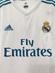 2017-2018 home Long sleeve Retro Real Madrid Soccer Jerseys