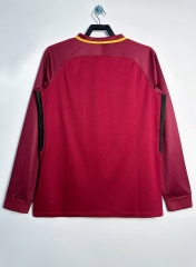 2017-2018 home Long sleeve Retro Roma Soccer Jerseys
