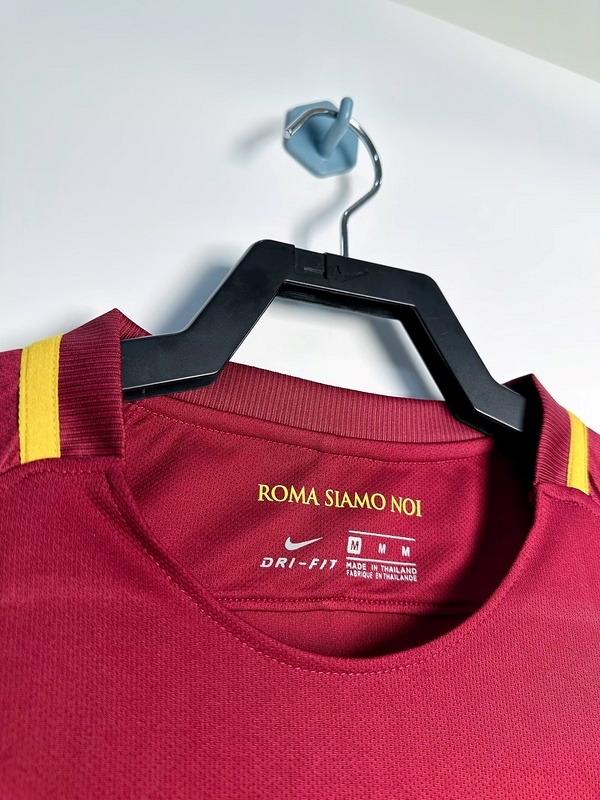2017-2018 home Long sleeve Retro Roma Soccer Jerseys
