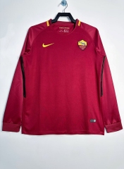 2017-2018 home Long sleeve Retro Roma Soccer Jerseys