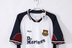 2000-2001 away Retro West Ham United Soccer Jerseys