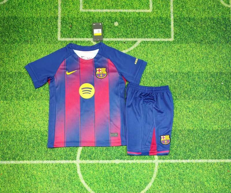 2025-2026 kids Barcelona home size 16-28 + free socks
