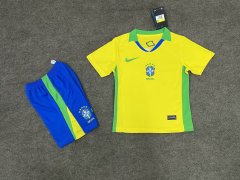 2025-2026 Brazil home Soccer Jersey kids free socks