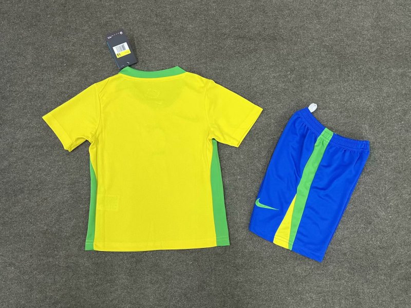 2025-2026 Brazil home Soccer Jersey kids free socks