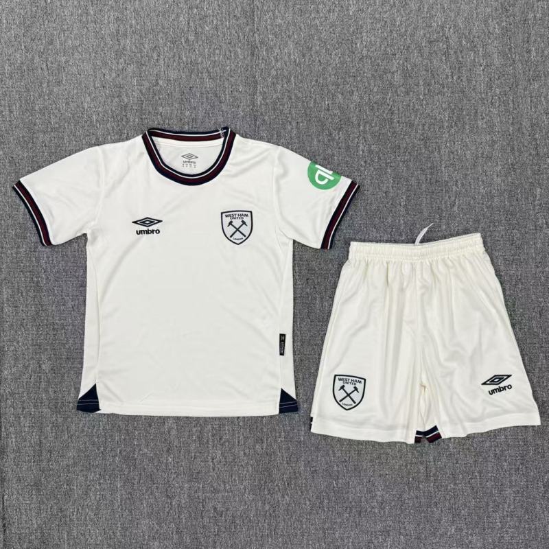 2025-2026 away West Ham United kids Soccer Jerseys + free socks