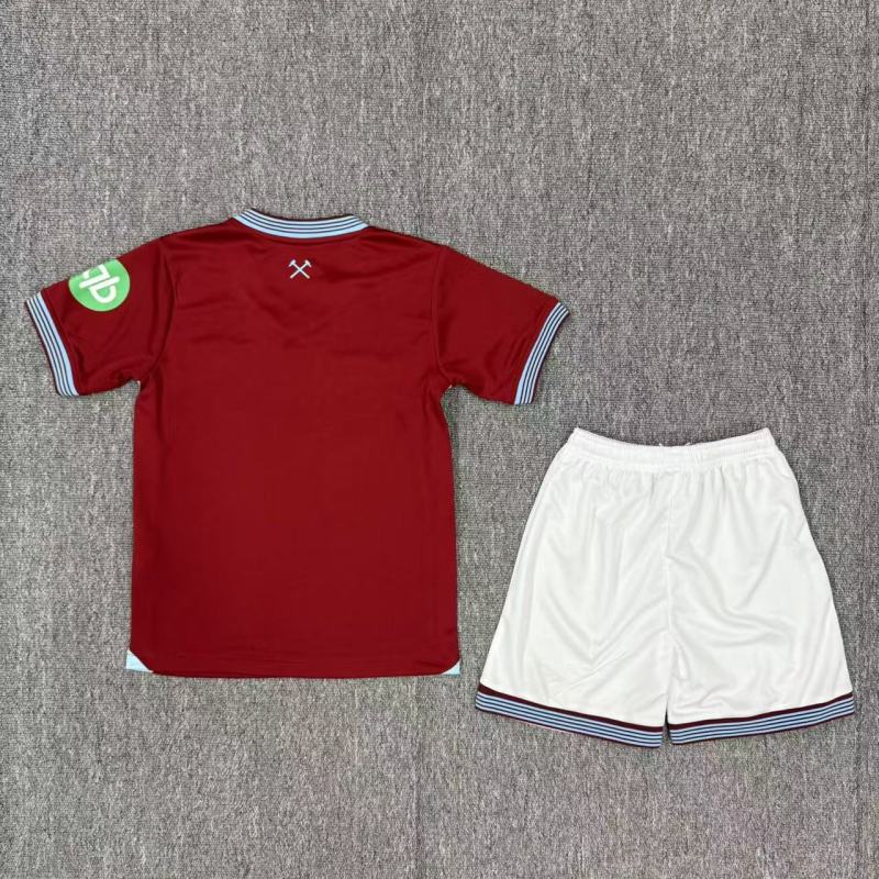 2025-2026 home West Ham United kids Soccer Jerseys + free socks