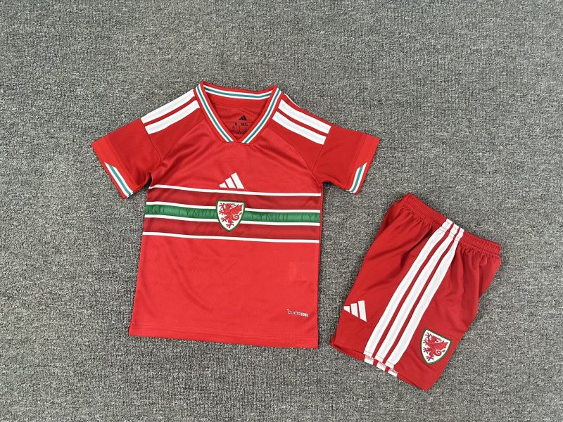 2026-2027 Wales home jersey kids + free socks
