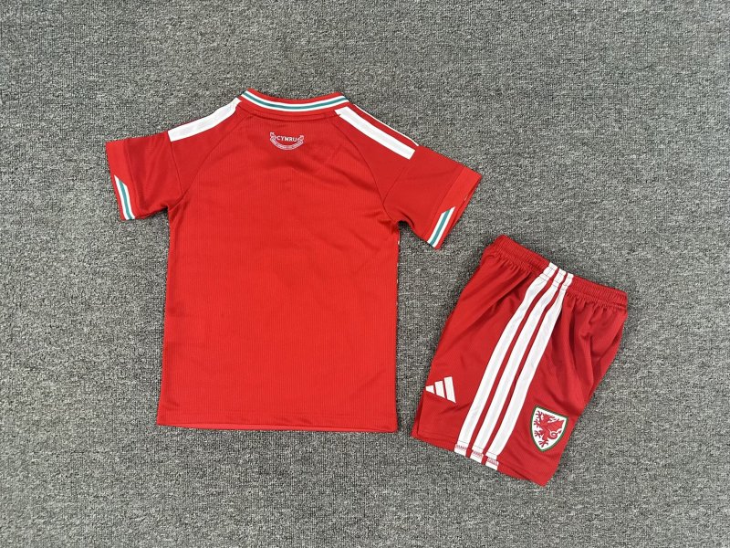 2026-2027 Wales home jersey kids + free socks