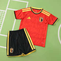 2026 FIFA World Cup Belgium home Kids kit + free socks
