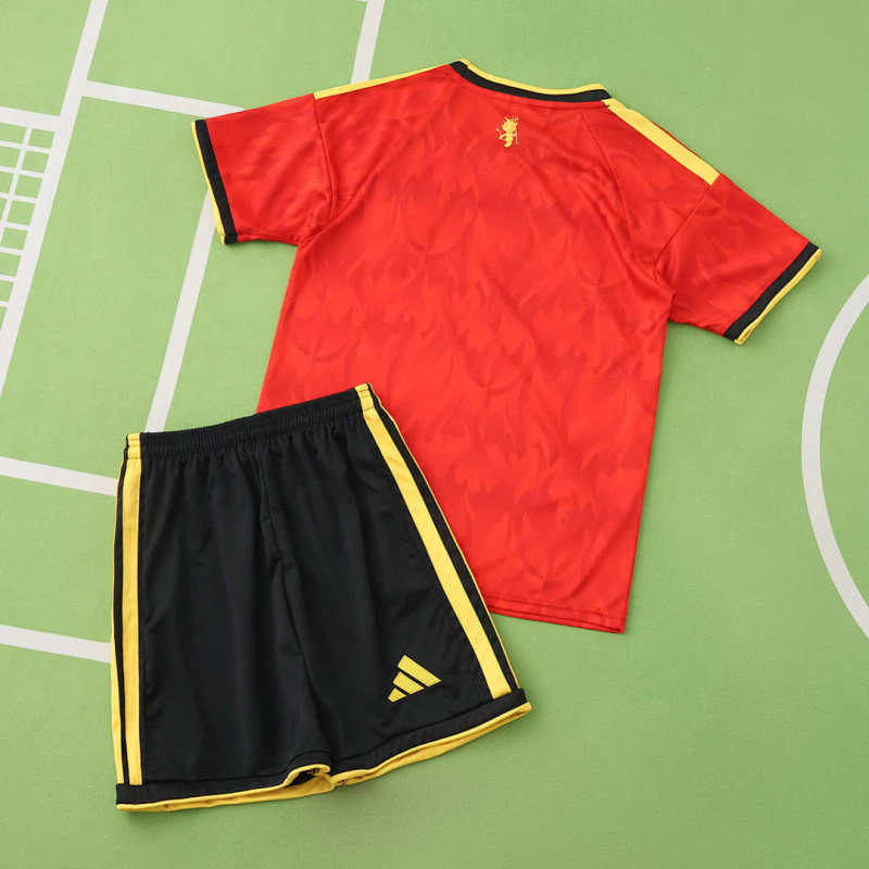 2026 FIFA World Cup Belgium home Kids kit + free socks