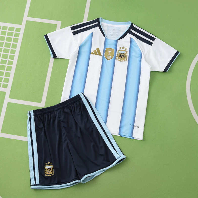 2026 FIFA World Cup Argentina home Kids kit + free socks