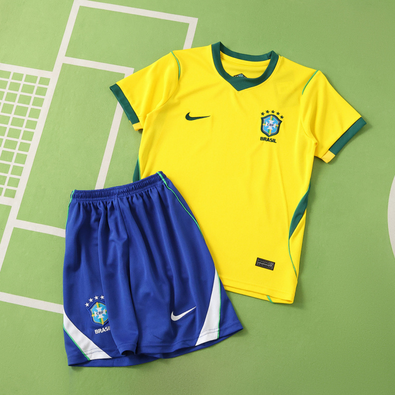 2026 FIFA World Cup Brazil home Kids kit + free socks