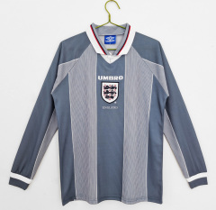 1996 away Long sleeves England RETRO Fan version