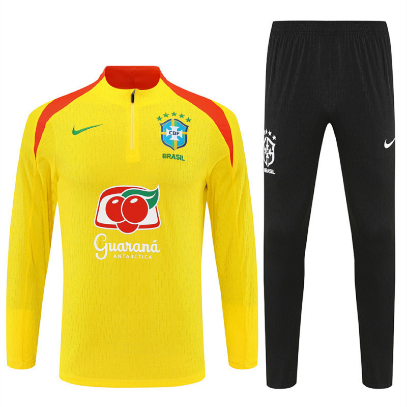 2025 Brazil Half zip training suit set