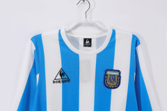 1986 Long sleeves home Argentina retro Fan version